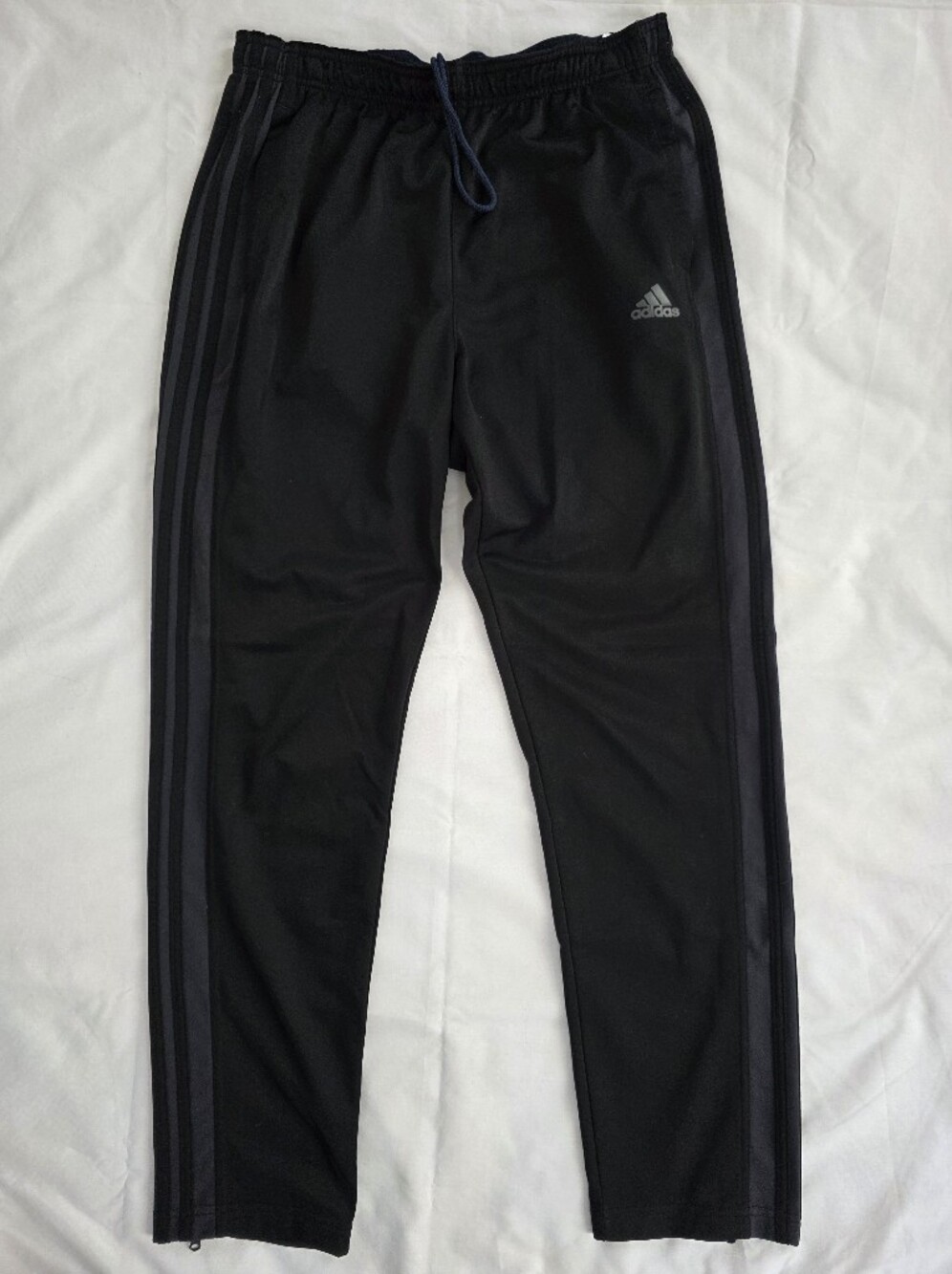 Adidas Primegreen Track Pant Black with Contrasting Grey w/ 3 Black Stripes - Picture 2 of 6